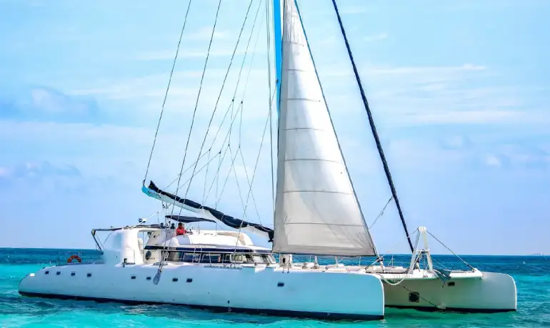 side view of amazing catamaran