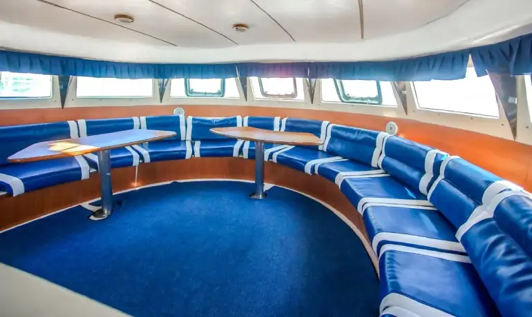 inside view of amazing catamaran