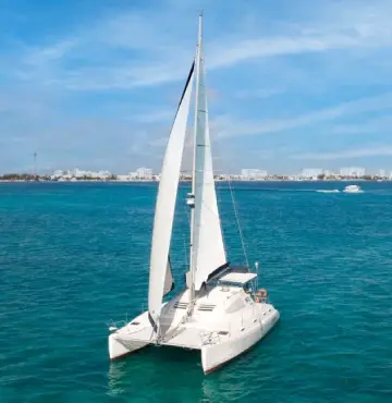 Front view of catamaran khaya