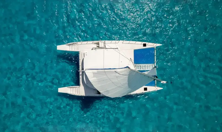 top view of kraken catamaran