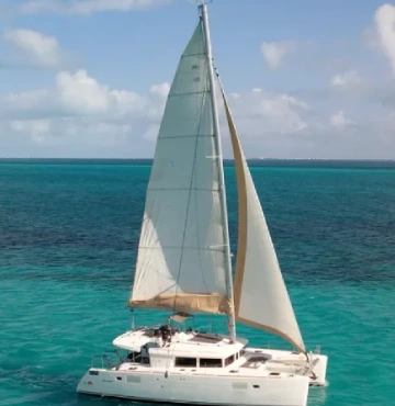 catamaran salome over caribbean sea