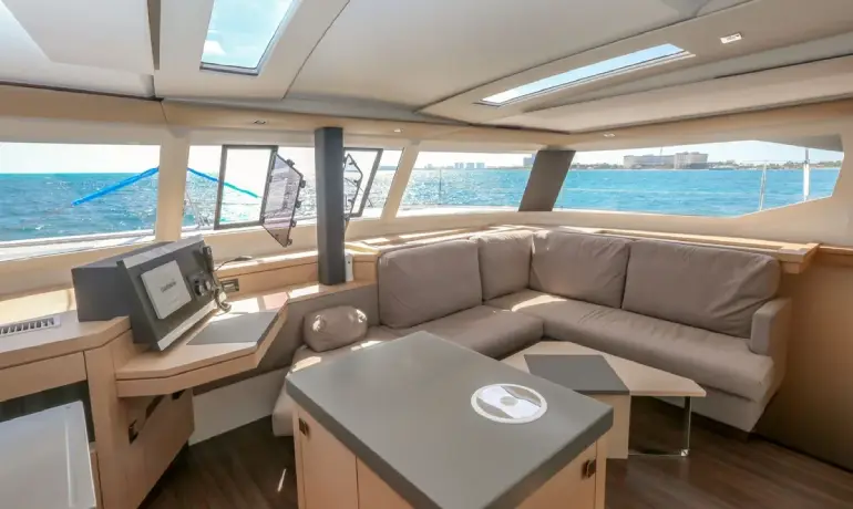 Soft cushion inside victoria catamaran