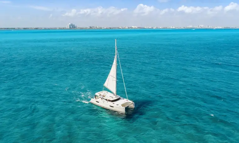 top view of victoria catamaran